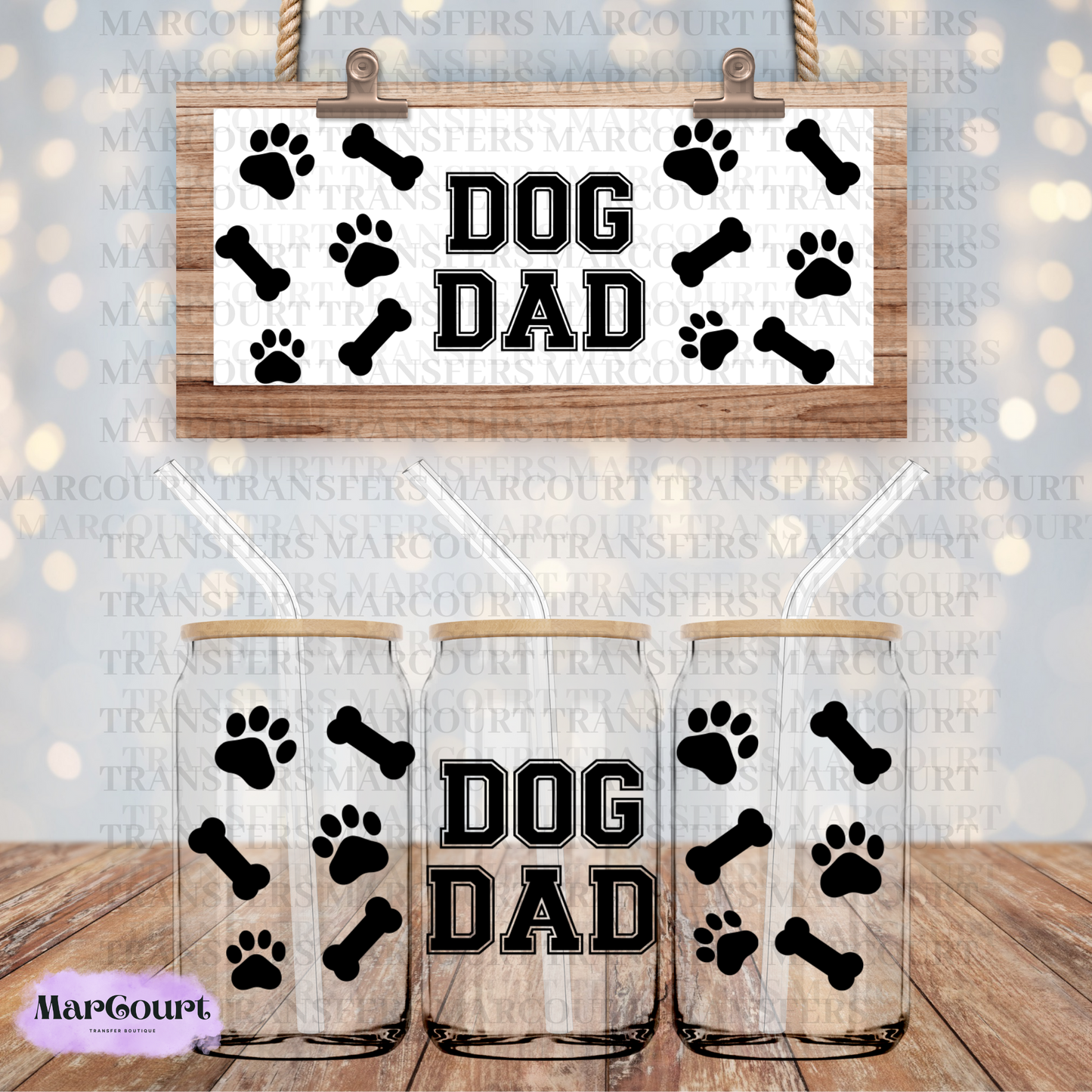 DOG DAD-16 OZ-UV DTF CUP WRAP *RTS