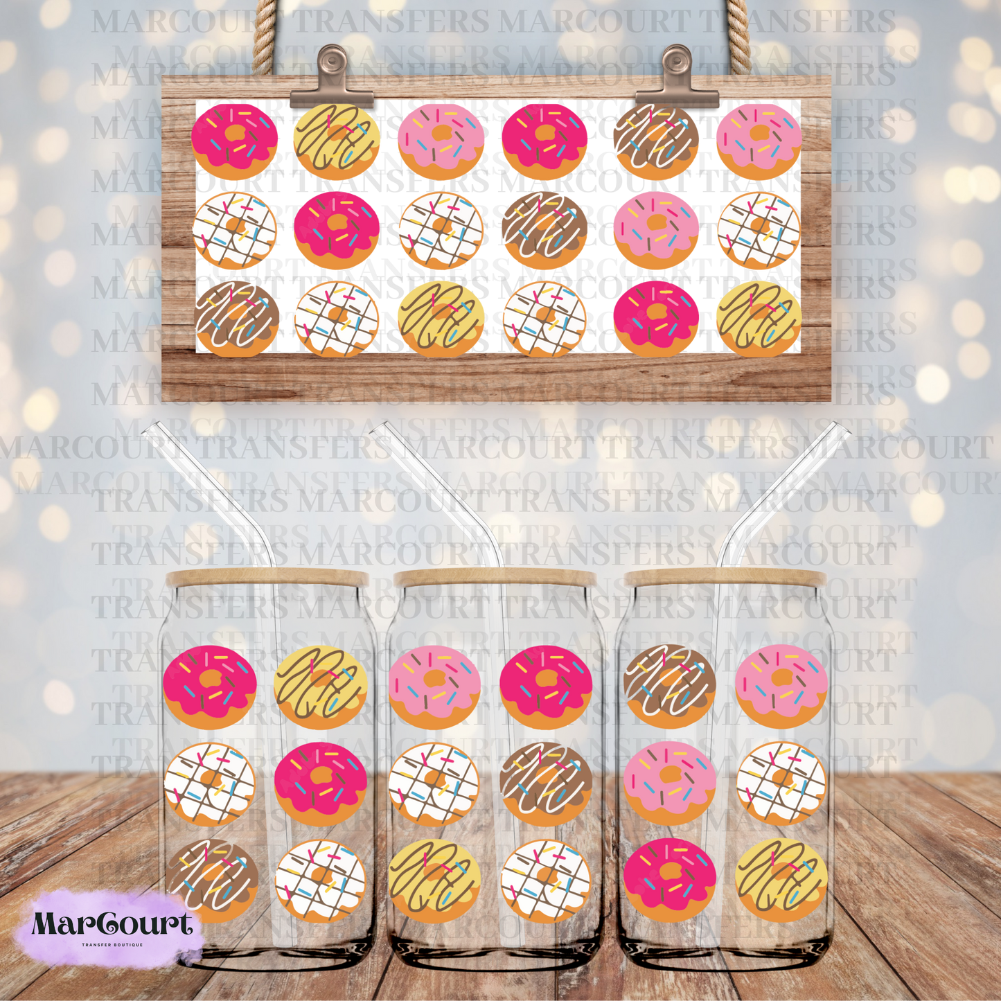 DONUTS-16 0Z-UV DTF CUP WRAP *RTS