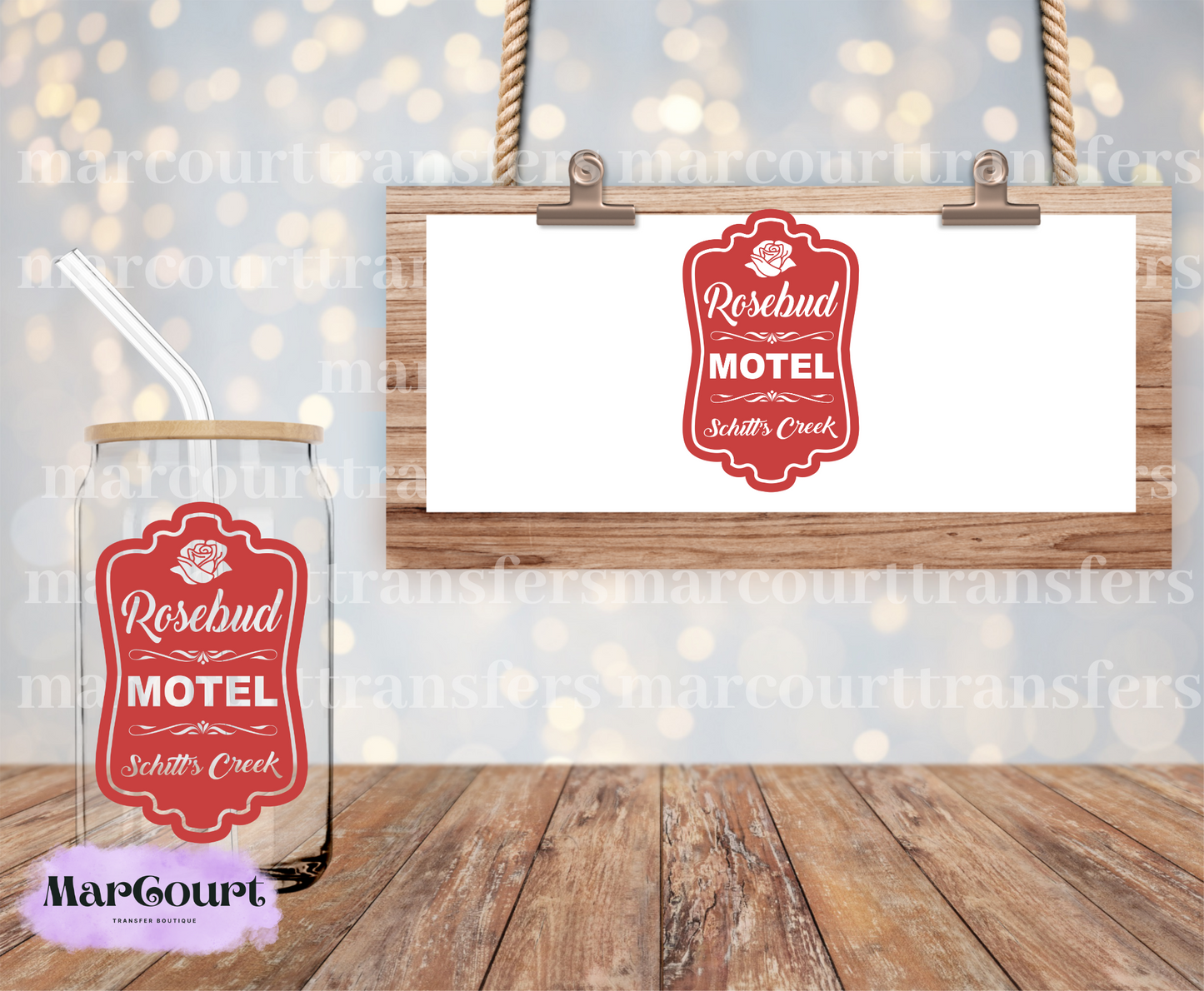 ROSEBUD MOTEL - SCHITTS CREEK- DECAL-UV DTF CUP WRAP