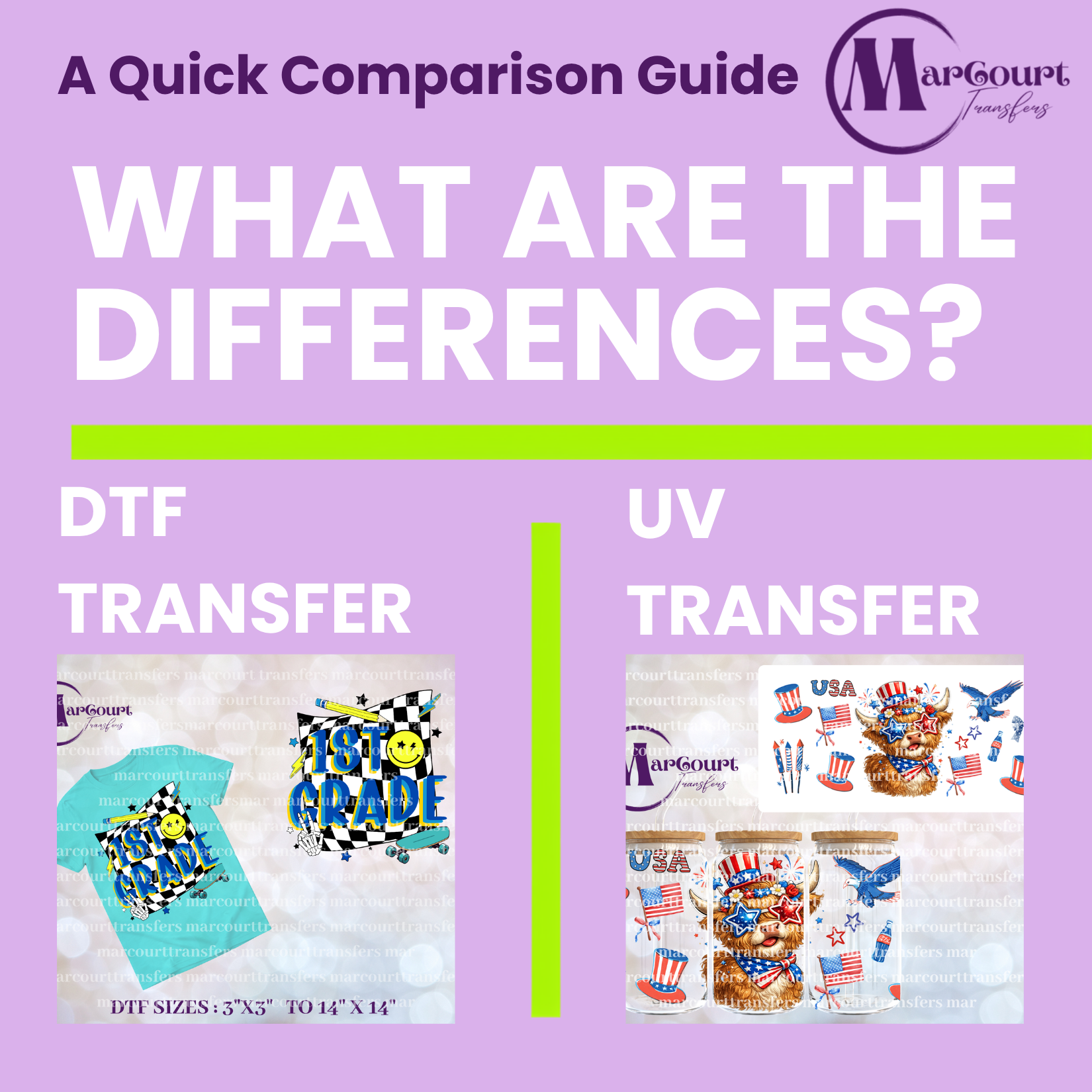 UV DTF vs DTF Transfers — What's the Difference? | MarCourt Transfers ...