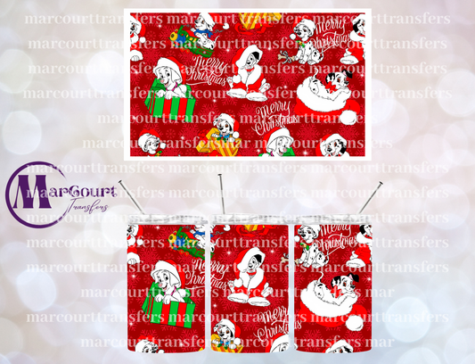 101 DALMATIONS CHRISTMAS-12 OZ TUMBLER SUBLIMATION