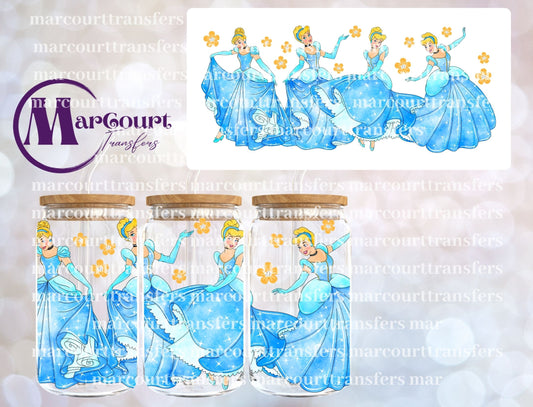 CINDERELLA DANCING-16 0Z-UV DTF CUP WRAP