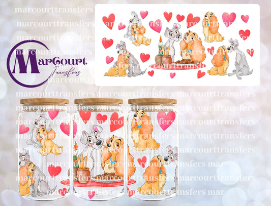 LADY AND THE TRAMP-16 0Z-UV DTF CUP WRAP