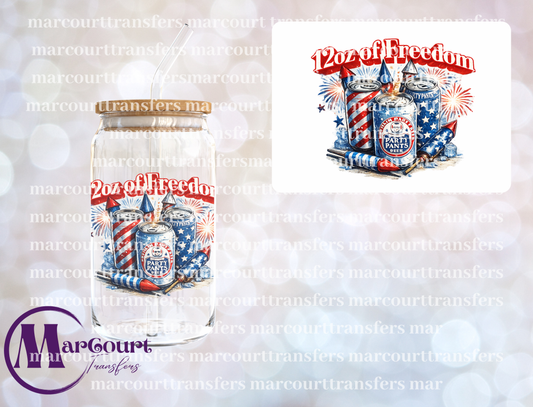 12 OZ OF FREEDOM-UV DTF CUP WRAP