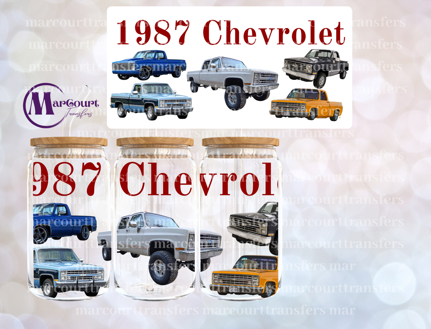 1987 CHEVROLET TRUCK-16 0Z-UV DTF CUP WRAP