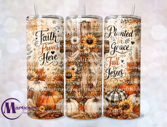 FALL FOR JESUS-20 OZ-UV DTF CUP WRAP