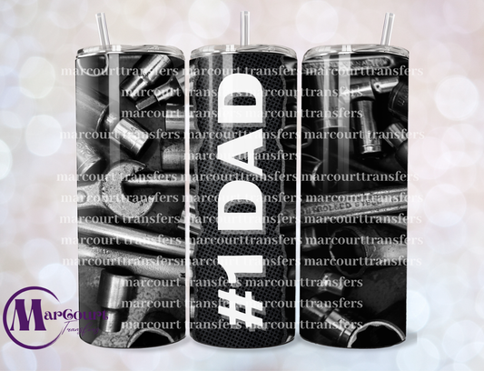#1 DAD-SKINNY TUMBLER TRANSFER (SUBLIMATION)