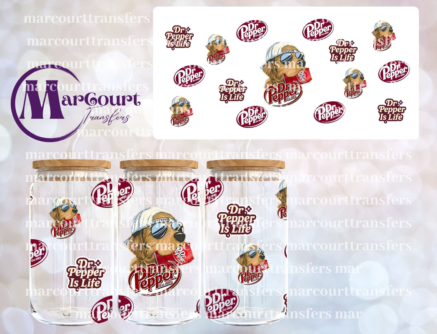 DR PEPPER IS LIFE-16 0Z-UV DTF CUP WRAP