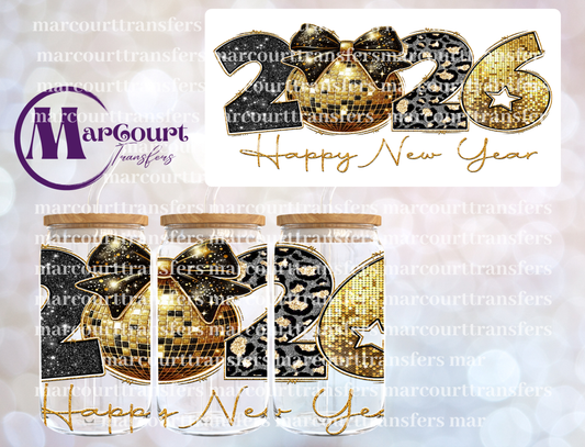 2026 HAPPY NEW YEAR-16 0Z-UV DTF CUP WRAP