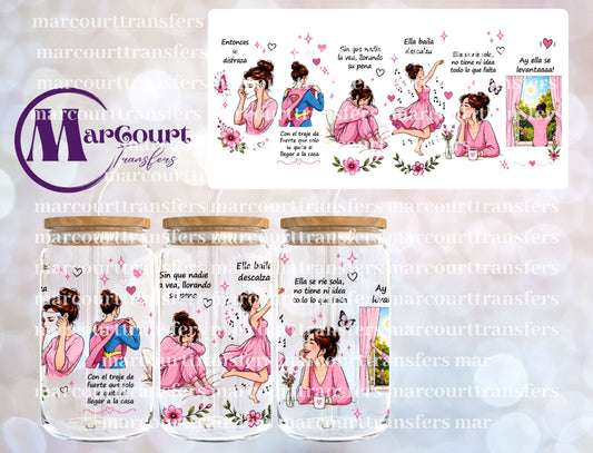 ENTOCES SE DISDRAZA PINK-16 0Z-UV DTF CUP WRAP