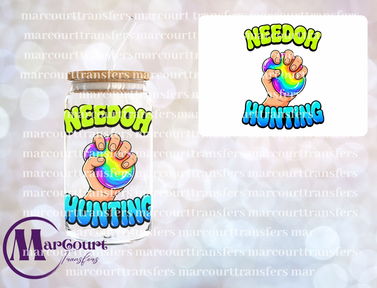 NEEDOH HUNTING RAINBOW-UV DTF CUP WRAP