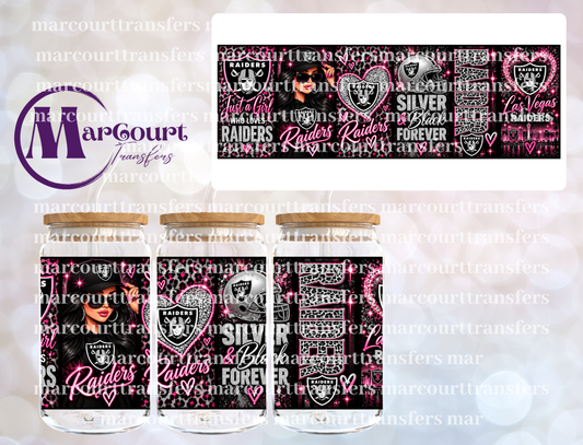 GIRLY RAIDERS WRAP-16 0Z-UV DTF CUP WRAP