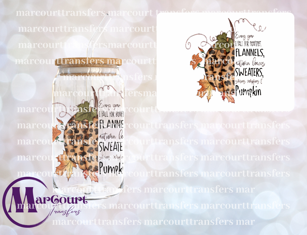 EVERY YEAR I FALL FOR FLANNELS AUTUMN LEAVES-UV DTF CUP WRAP