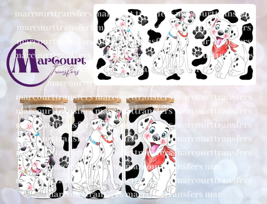 101 DALMATIONS HAND DRAWN-16 0Z-UV DTF CUP WRAP
