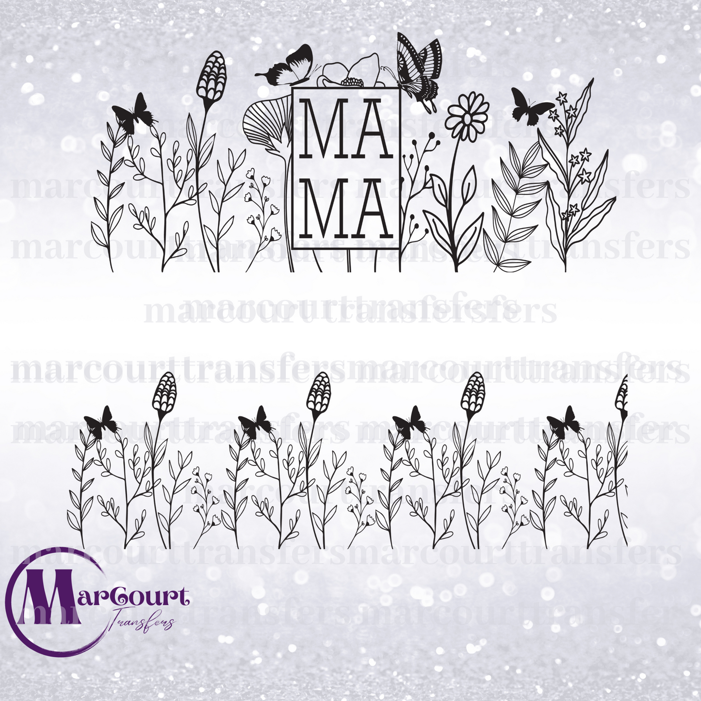 MAMA WILDFLOWERS-40 0Z-UV DTF CUP WRAP