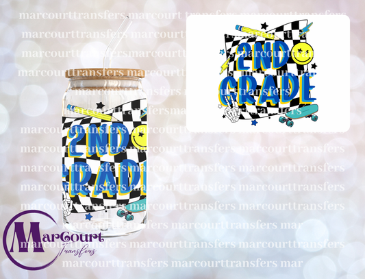 2ND GRADE CHECKERED-UV DTF CUP WRAP