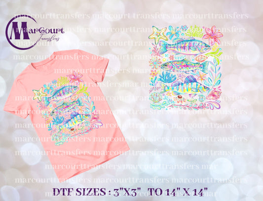 DTF-NEON FISHIES WATERCOLOR