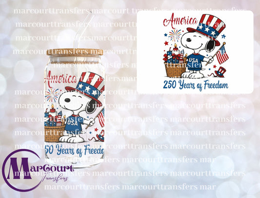 SNOOPY AND FRIENDS 250TH-UV DTF CUP WRAP