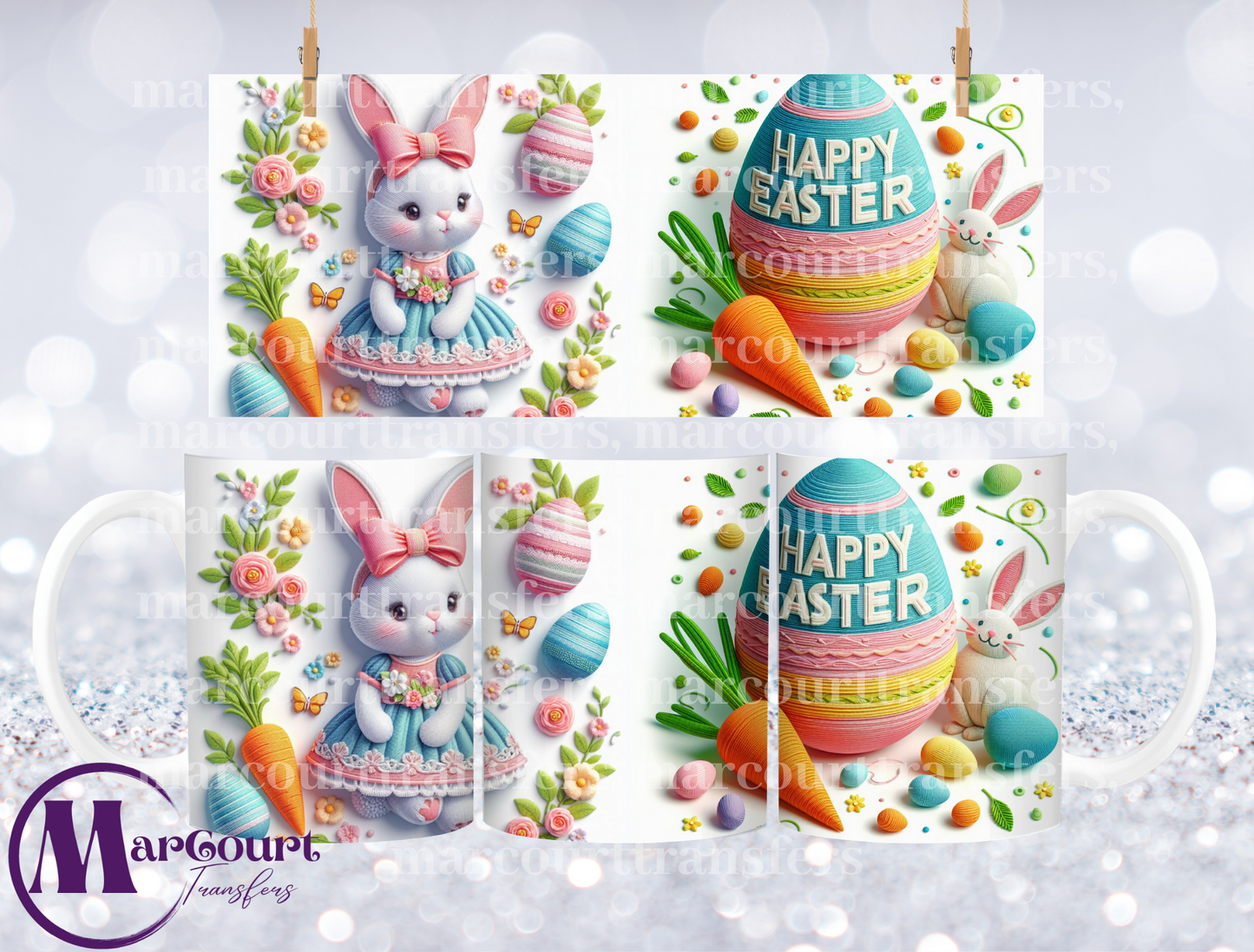 3D EMBROIDERED DUPE EASTER-MUG TRANSFER