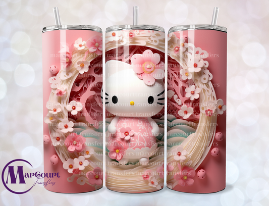 3 D HELLO KITTY-SKINNY TUMBLER TRANSFER