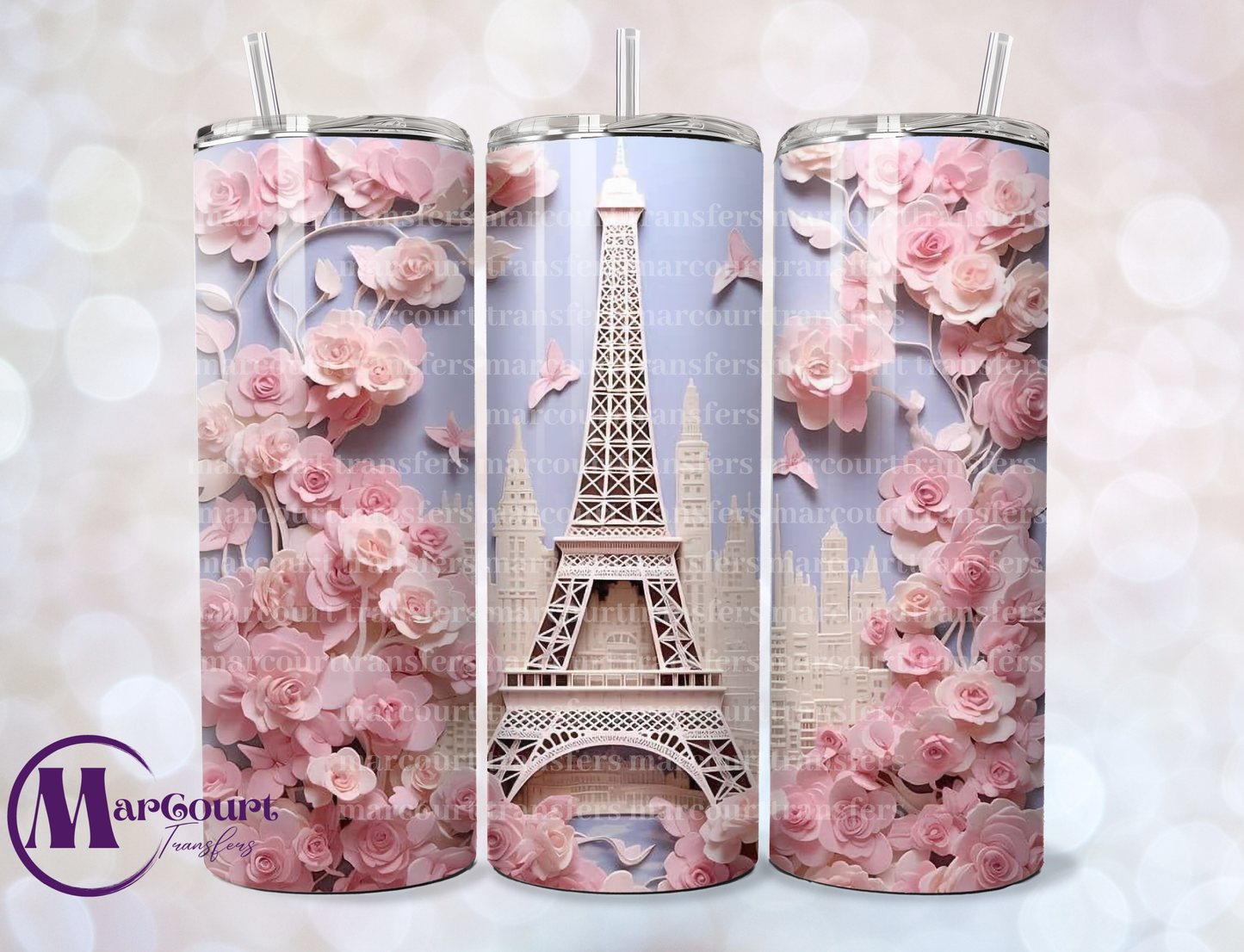 3D PARIS -SKINNY TUMBLER TRANSFER