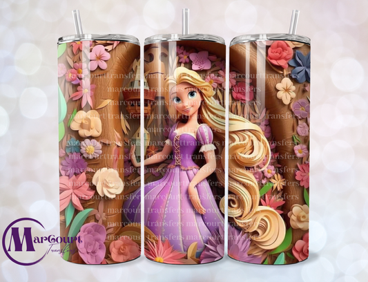 3D RAPUNZEL-SKINNY TUMBLER TRANSFER