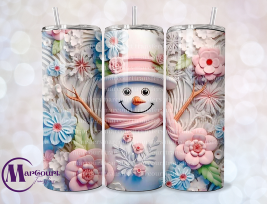 3D SNOWLADY-SKINNY TUMBLER TRANSFER