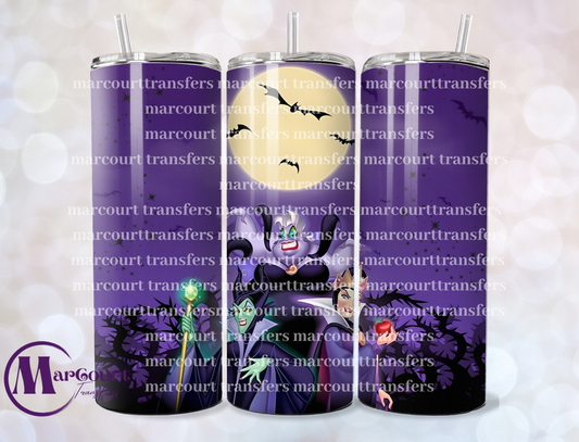 3 LADY VILLAINS WITH MOON-SKINNY TUMBLER TRANSFER