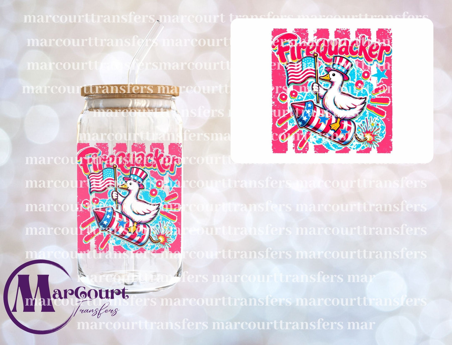 FIRE QUACKER-UV DTF CUP WRAP