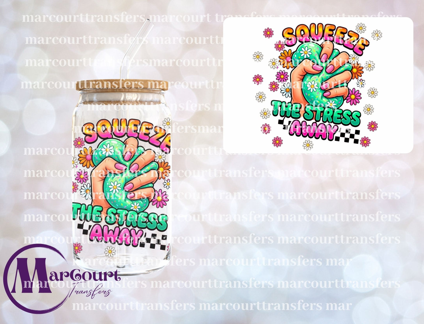 SQUEEZE THIS STRESS AWAY-UV DTF CUP WRAP