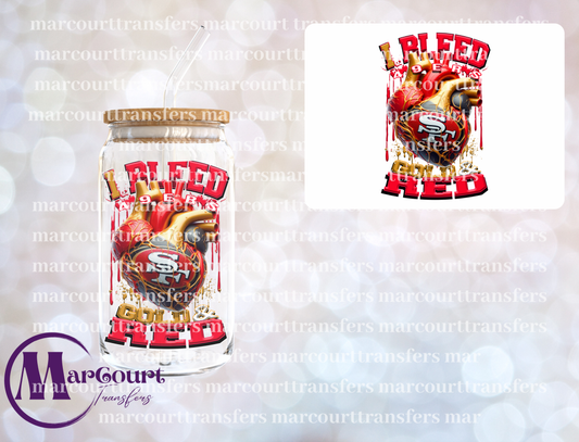 49ERS I BLEED GOLD AND RED-DECAL-UV DTF CUP WRAP