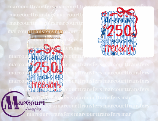 4TH OF JULY AMERICAN 250-DECAL-UV DTF CUP WRAP