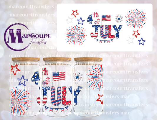 4TH OF JULY CUTE-16 0Z-UV DTF CUP WRAP
