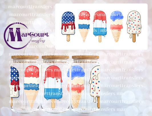 4TH OF JULY POPSICLE TREATS-16 0Z-UV DTF CUP WRAP