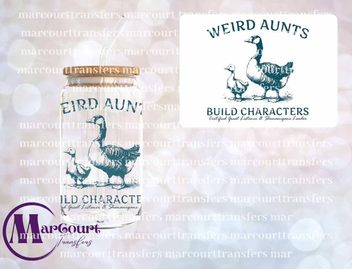 WEIRD AUNTS BUILD CHARACTER-UV DTF CUP WRAP