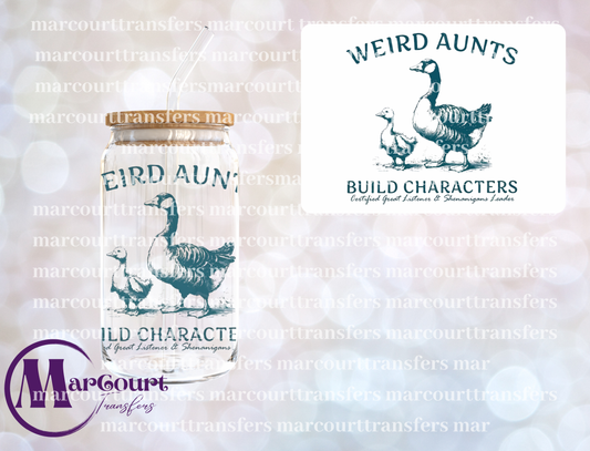 WEIRD AUNTS BUILD CHARACTER-UV DTF CUP WRAP