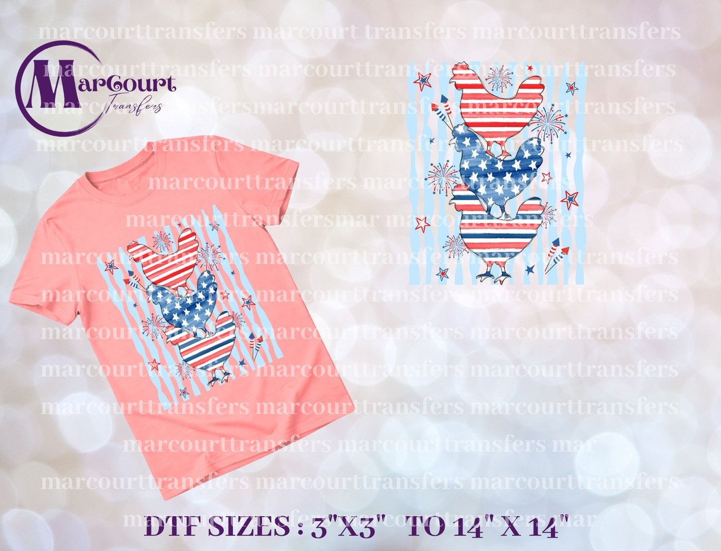 DTF-4TH OF JULY CHICKENS