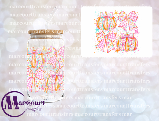PUMPKIN BOWS-UV DTF CUP WRAP