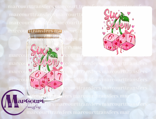 67 VALENTINE DICE-DECAL-UV DTF CUP WRAP