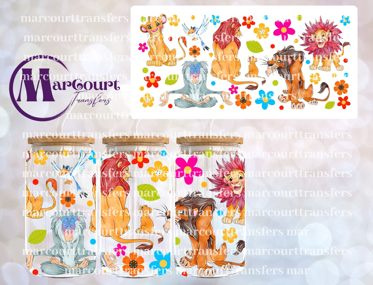 LION KING WRAP 1-16 0Z-UV DTF CUP WRAP