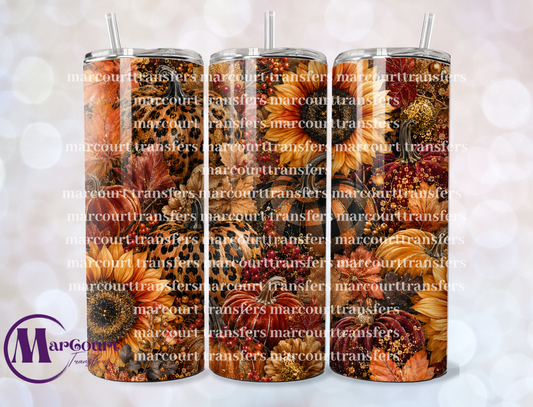 FALL SUNFLOWER-SKINNY TUMBLER TRANSFER (SUBLIMATION)