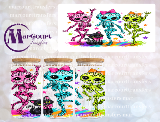 3 SKELLYS NEON-16 0Z-UV DTF CUP WRAP