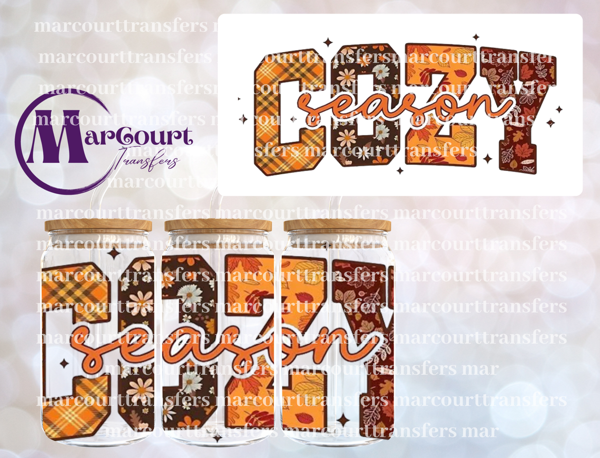 COZY SEASON FALL-16 0Z-UV DTF CUP WRAP