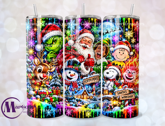 VINTAGE CHRISTMAS COLORFUL-20 OZ-UV DTF CUP WRAP