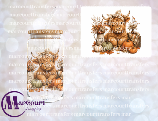 FALL HIGHLAND-UV DTF CUP WRAP