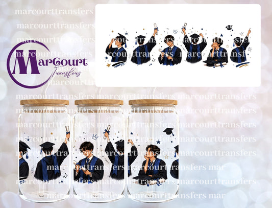 GRADUATING BOY-16 0Z-UV DTF CUP WRAP