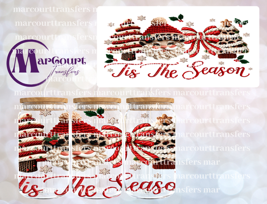 TIS THE SEASON FAUX YARN-16 0Z-UV DTF CUP WRAP