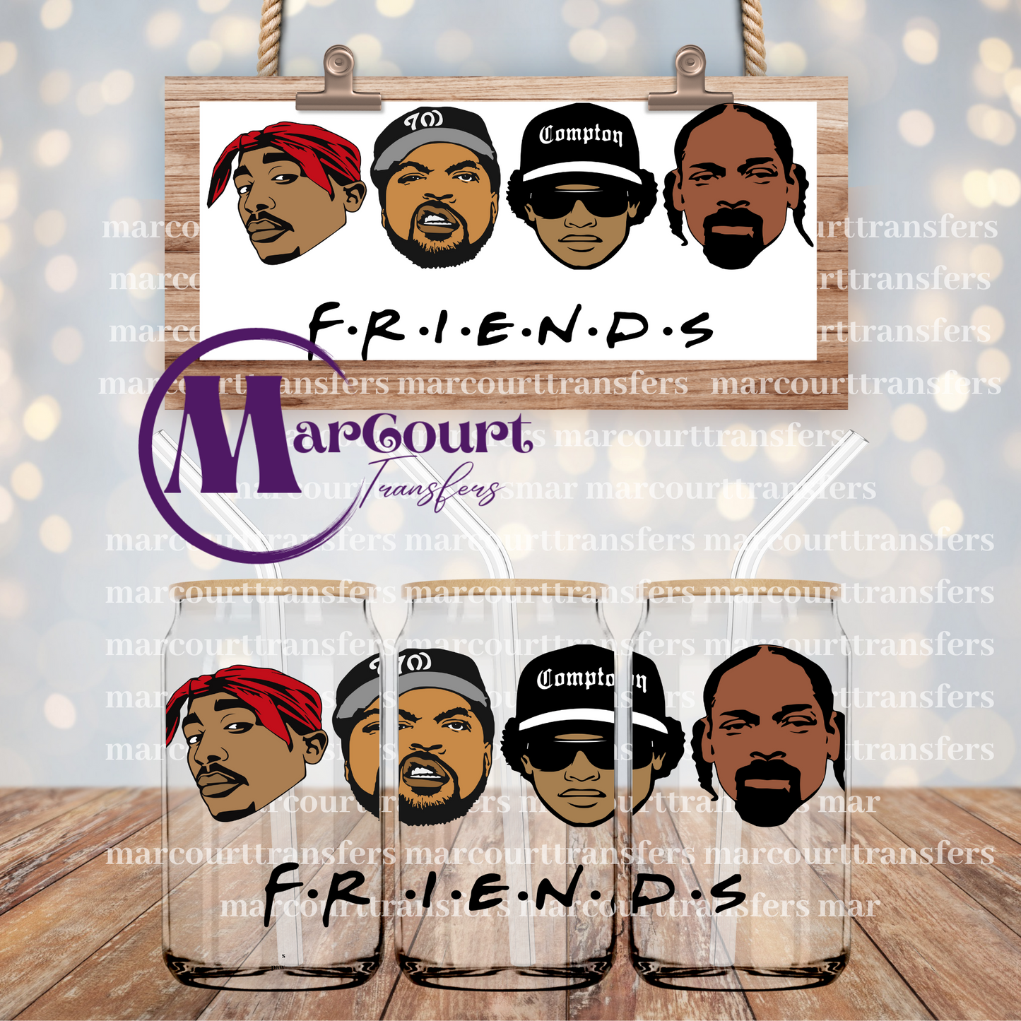 90S HIP HOP FRIENDS-16 0Z-UV DTF CUP WRAP