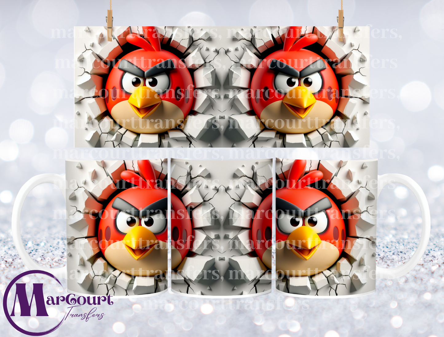 ANGRY BIRD-MUG TRANSFER