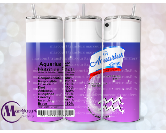 AQUARIUS SPRAY-SKINNY TUMBLER TRANSFER